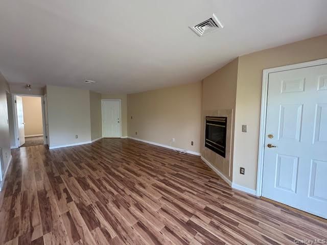 Empty room, Fireplace, Interior, Wood Texture Flooring