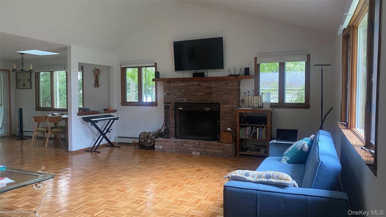 Dining room, Fireplace, Interior, Living room, Wood Texture Flooring