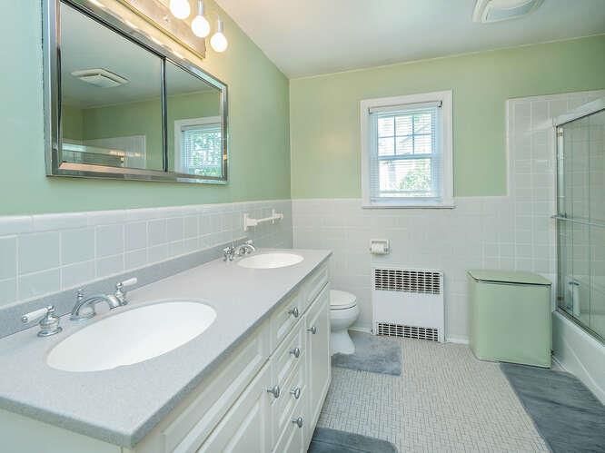 Bathroom, Dual Sink Vanities, Glass Shower, Interior
