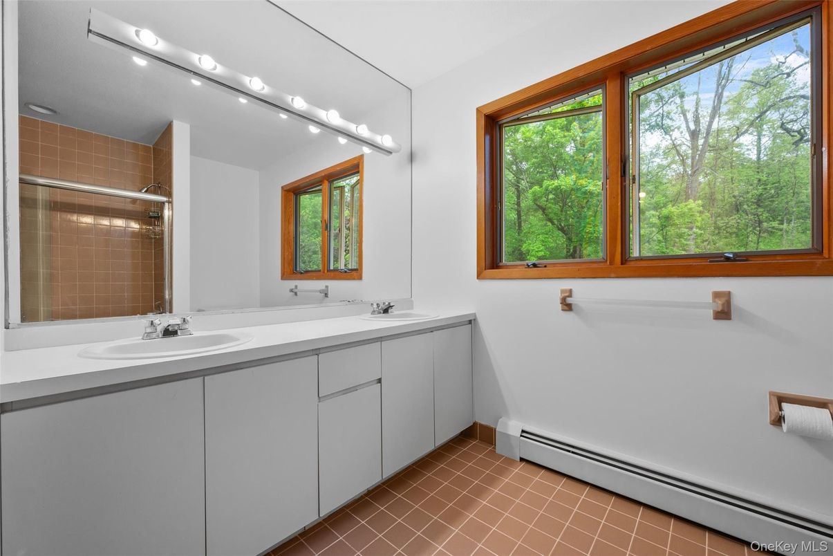 Bathroom, Dual Sink Vanities, Glass Shower, Interior
