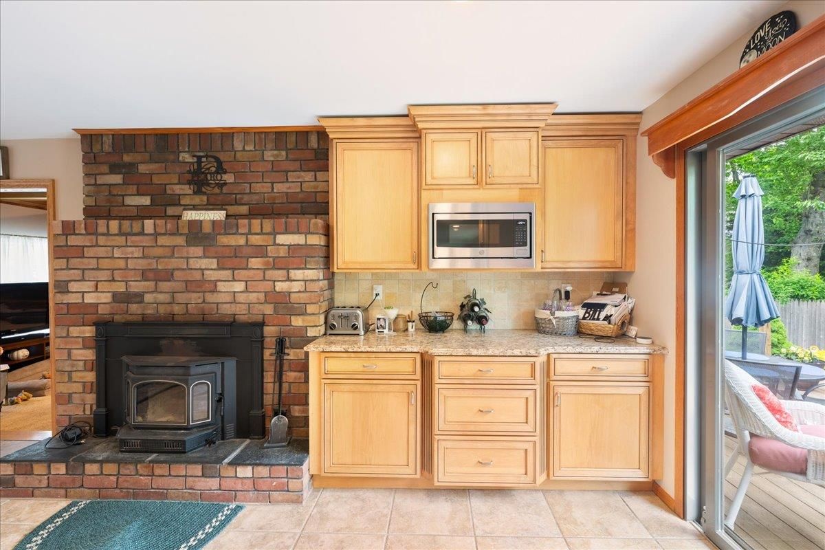 Fireplace, Interior, Kitchen, Stone Walls