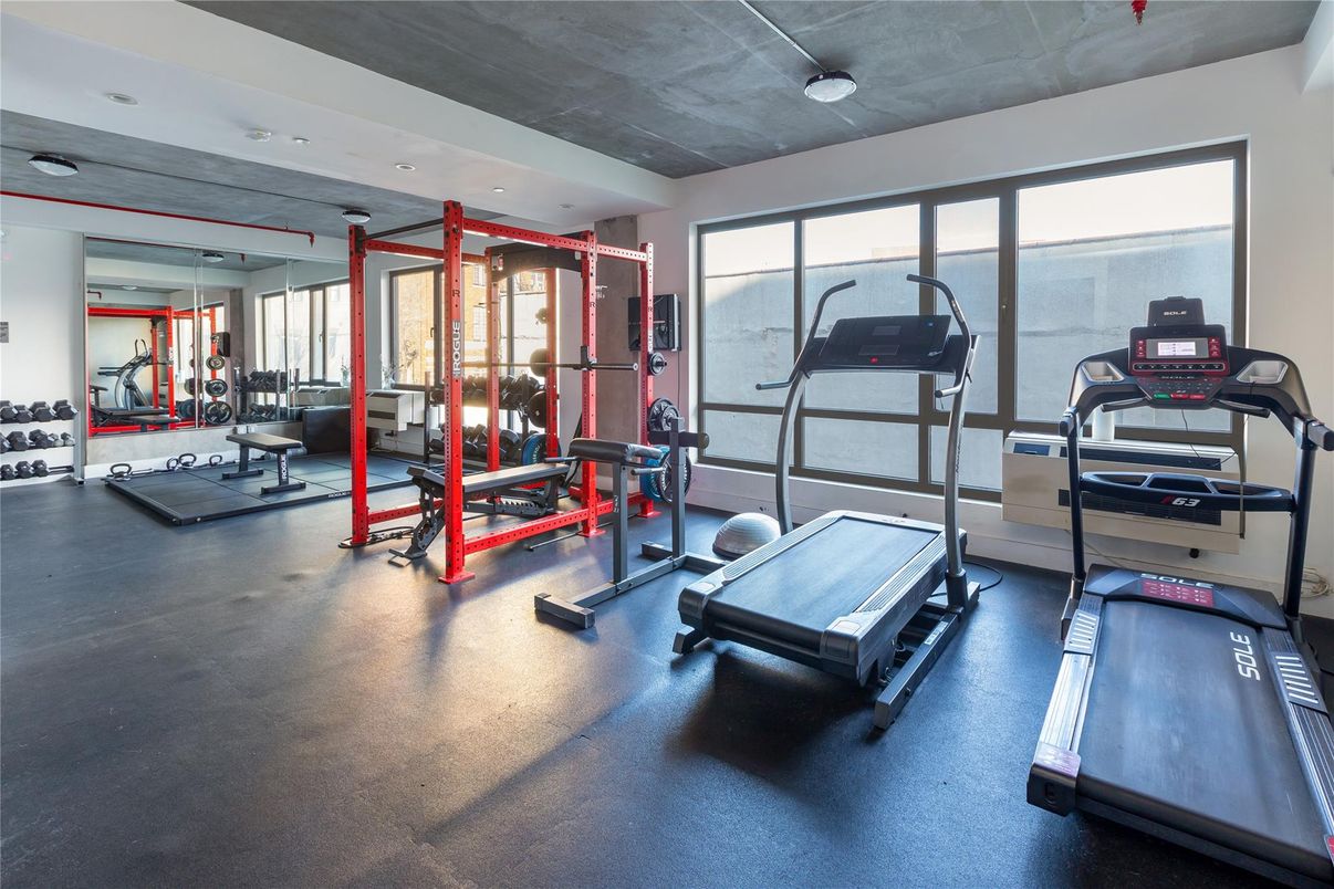 Fitness Equipment, Gym, Interior, Recessed Lighting