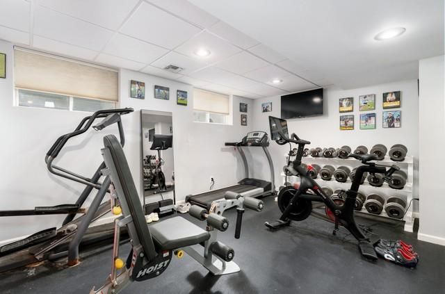 Fitness Equipment, Interior, Recessed Lighting