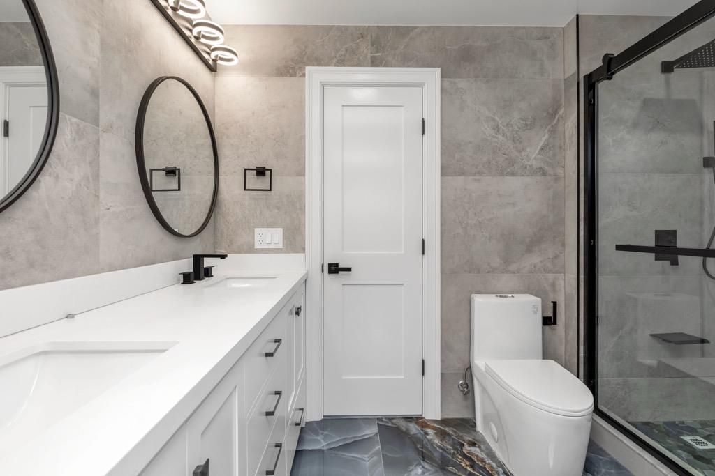 Bathroom, Dual Sink Vanities, Glass Shower, Interior