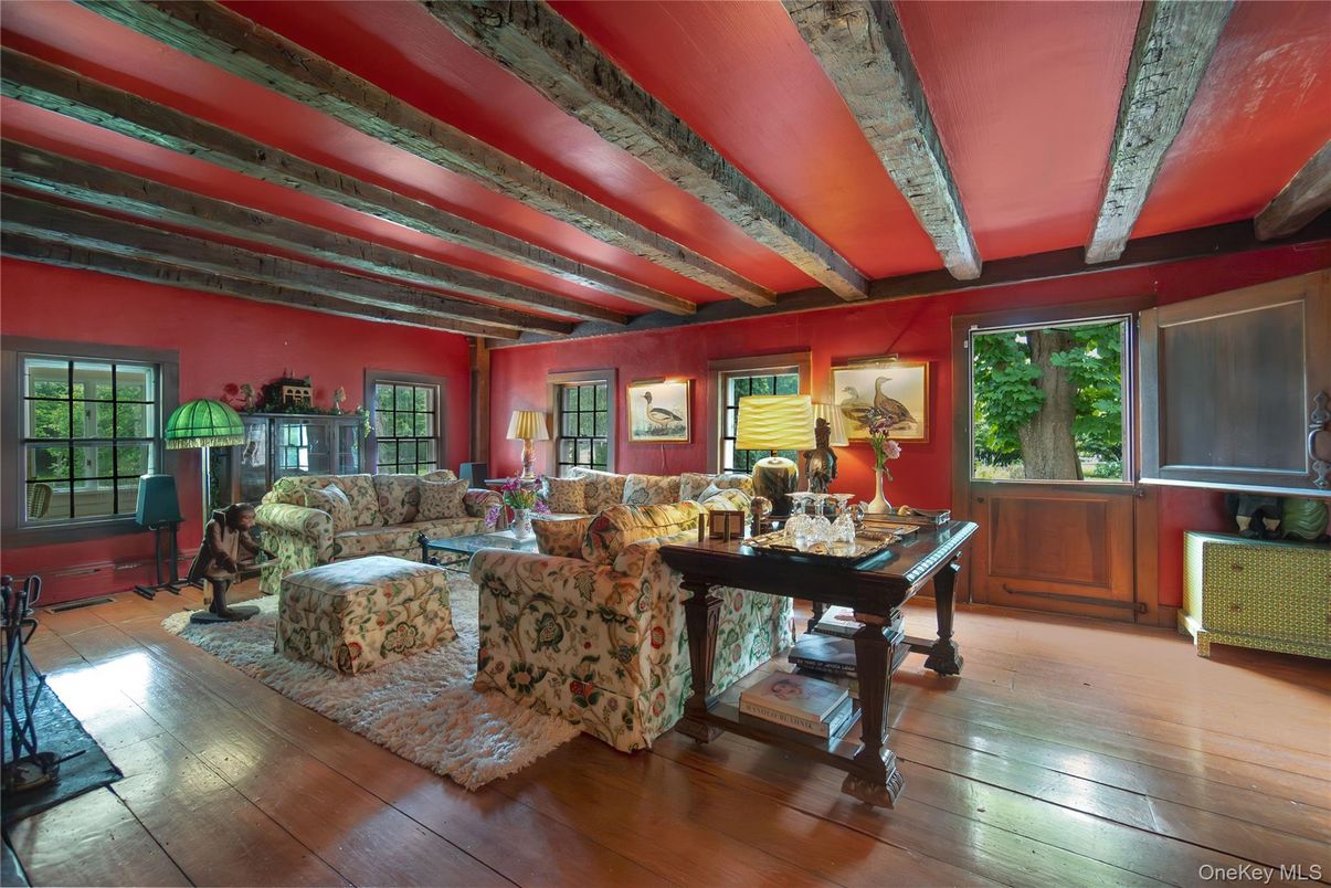 Interior, Living room, Wooden Beams, Wood Texture Flooring