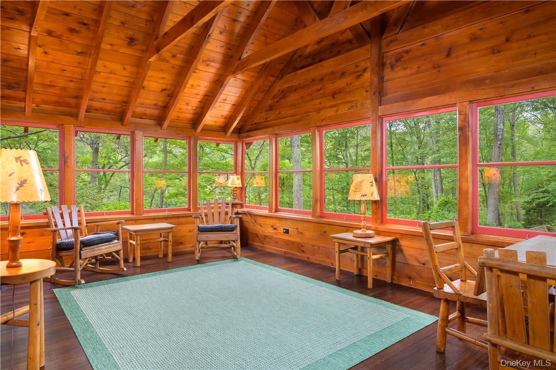 Interior, Sun Room, Wooden Beams, Wooden Ceilings, Wood Texture Flooring