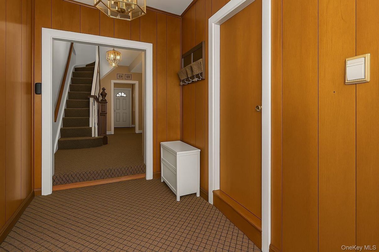 Chandelier, Interior, Wooden Walls