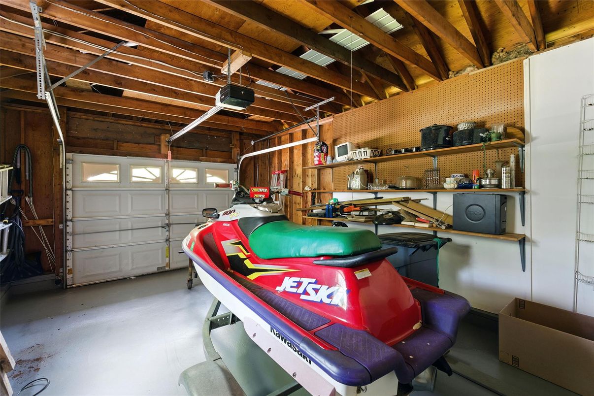 Garage, Interior, Wooden Beams, Wooden Ceilings, Wooden Walls