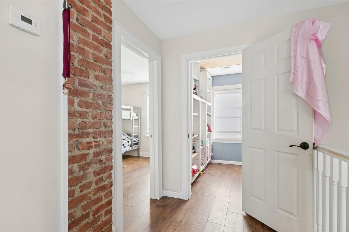 Interior, Stone Walls, Wood Texture Flooring