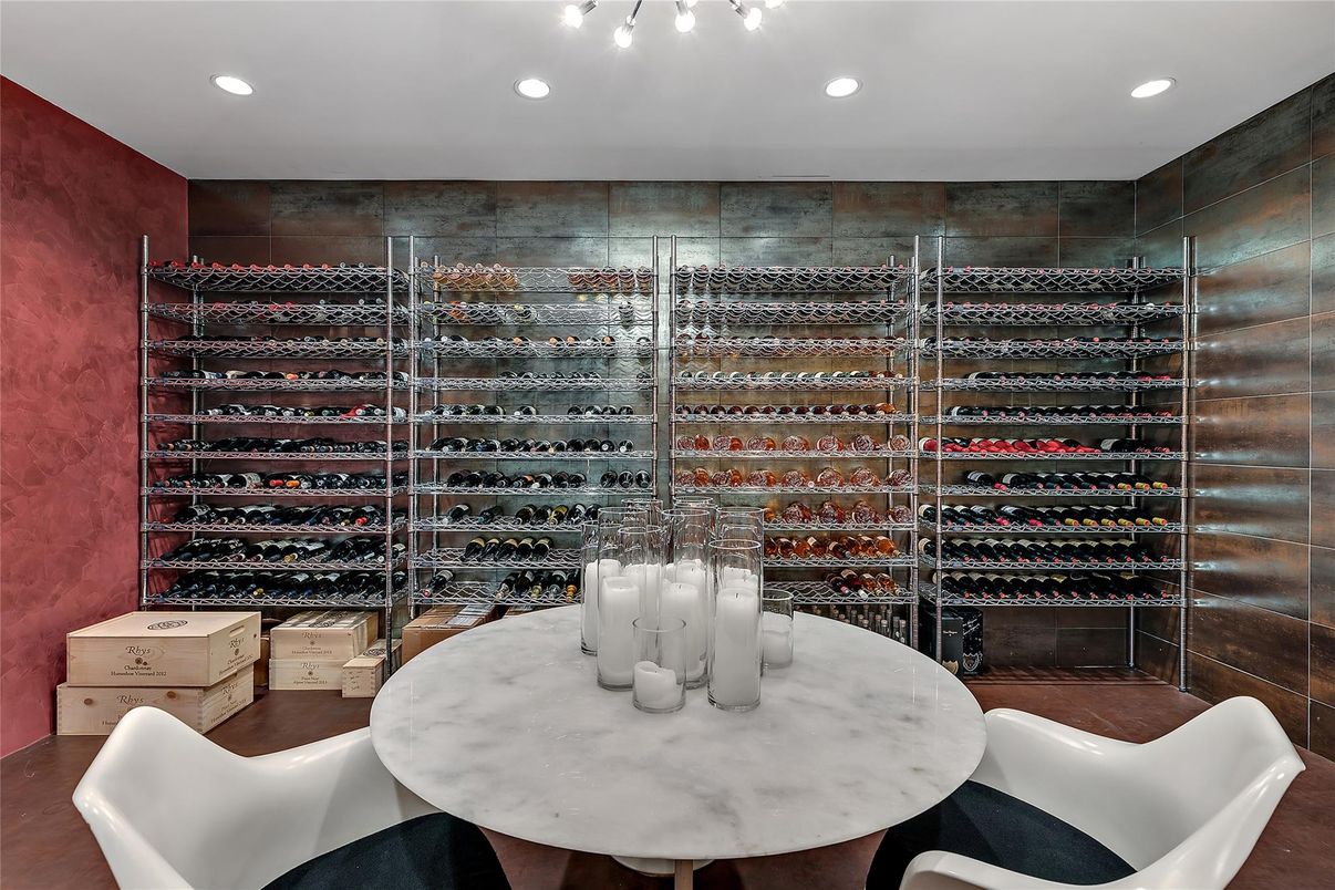 Interior, Recessed Lighting, Wine Storage, Wood Texture Flooring