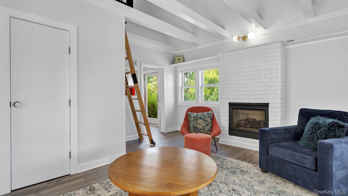 Fireplace, Interior, Stone Walls, Wood Texture Flooring