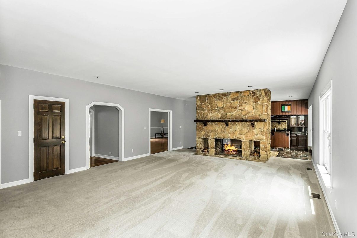 Fireplace, Interior, Stone Walls