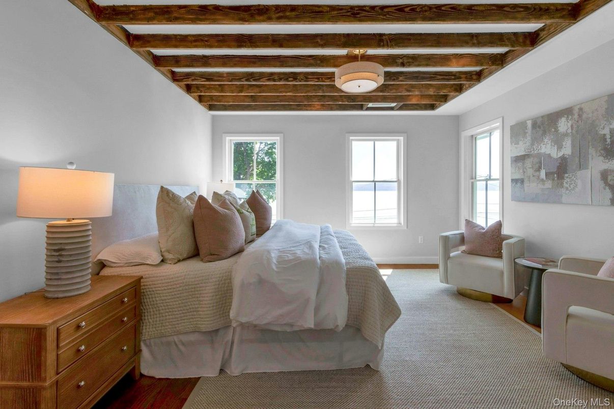Bedroom, Interior, Wooden Beams, Wooden Ceilings, Wood Texture Flooring