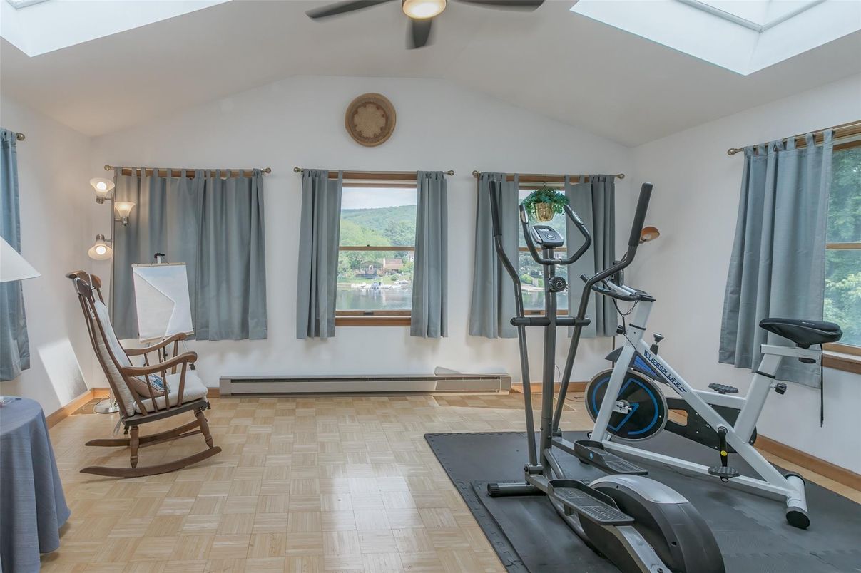 Fitness Equipment, Interior, Wood Texture Flooring
