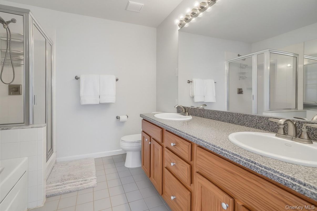 Bathroom, Dual Sink Vanities, Glass Shower, Interior
