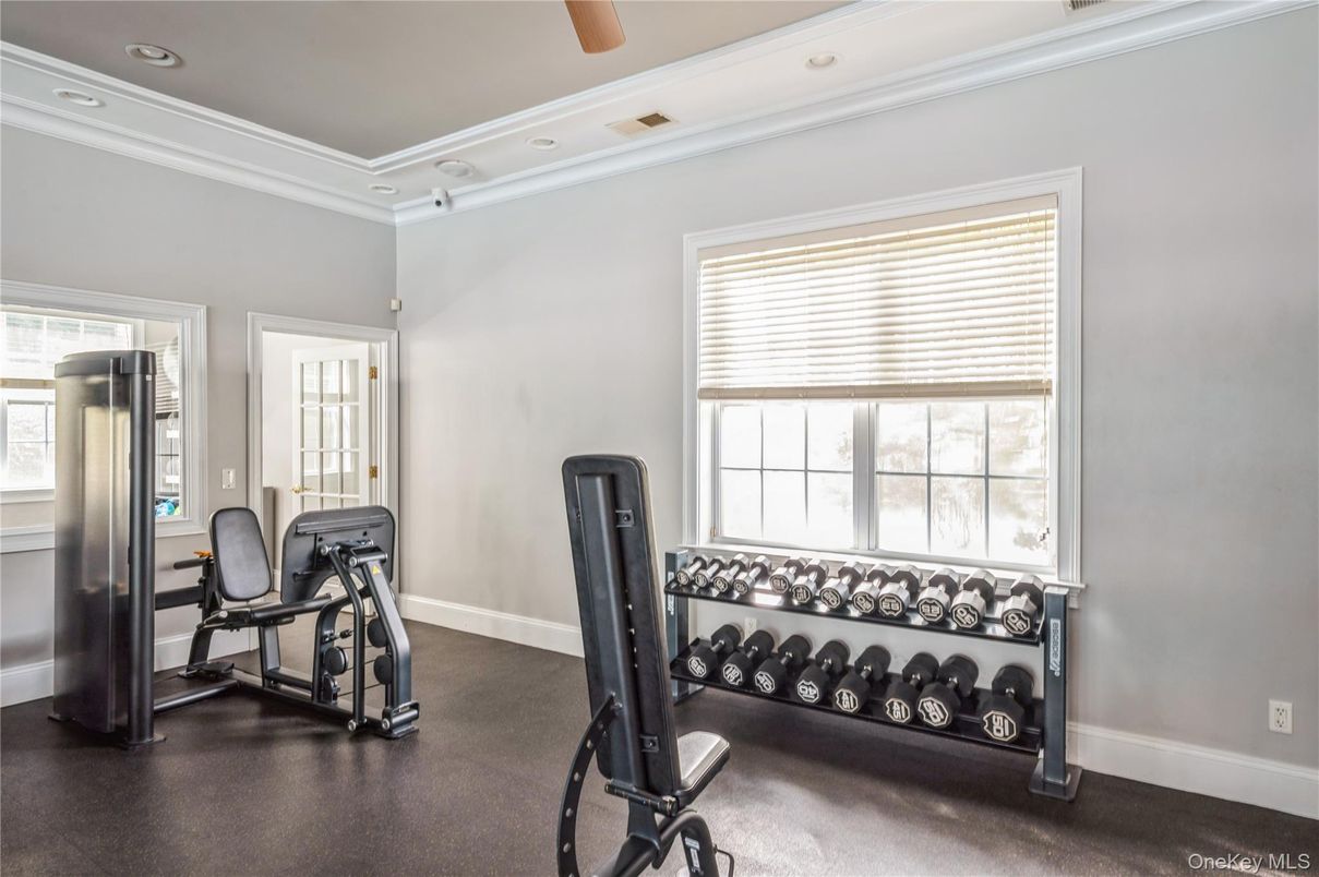 Fitness Equipment, Gym, Interior, Recessed Lighting