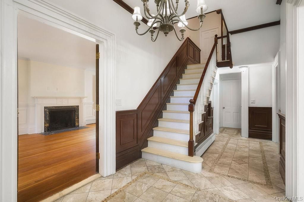 Chandelier, Fireplace, Interior, Wood Texture Flooring