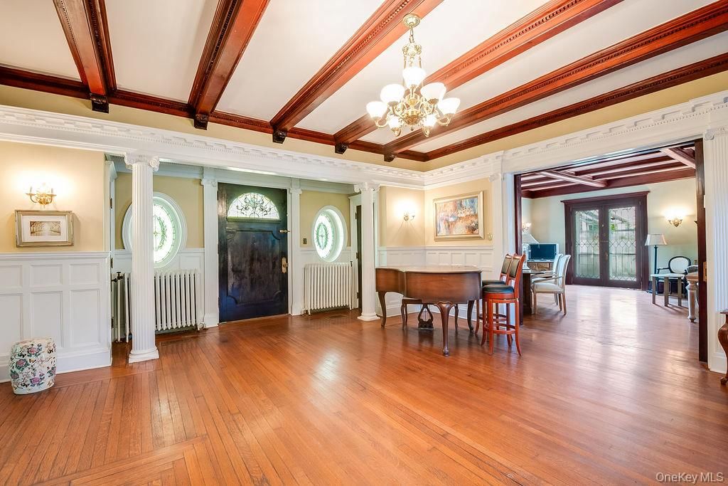 Chandelier, Interior, Piano, Wood Texture Flooring
