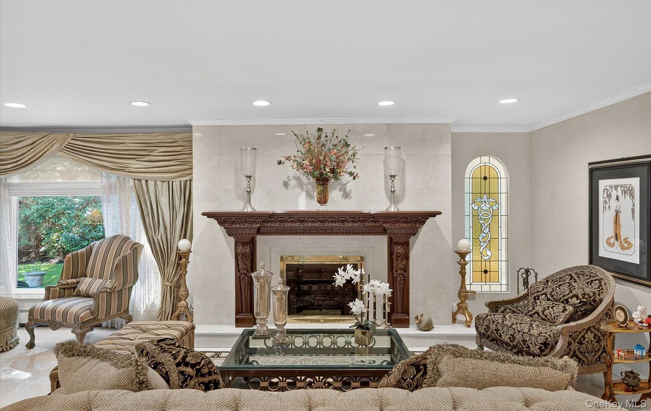 Fireplace, Interior, Living room, Recessed Lighting