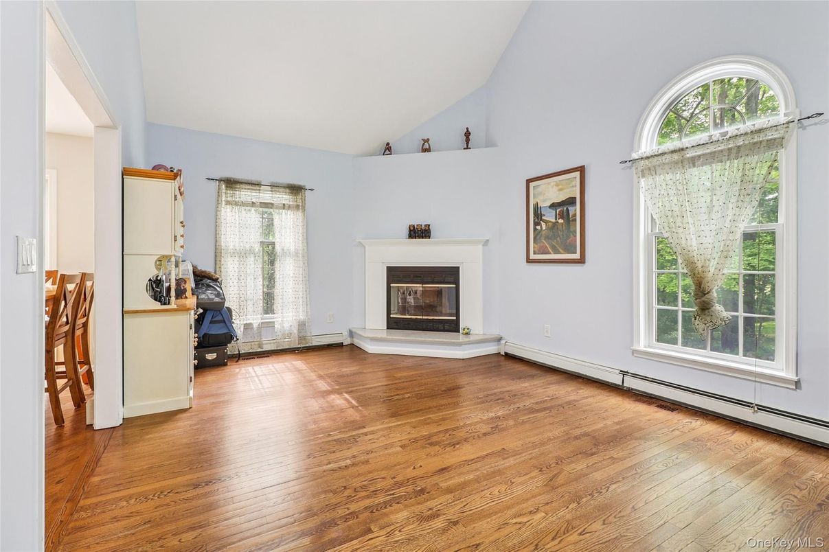 Empty room, Fireplace, Interior, Wood Texture Flooring