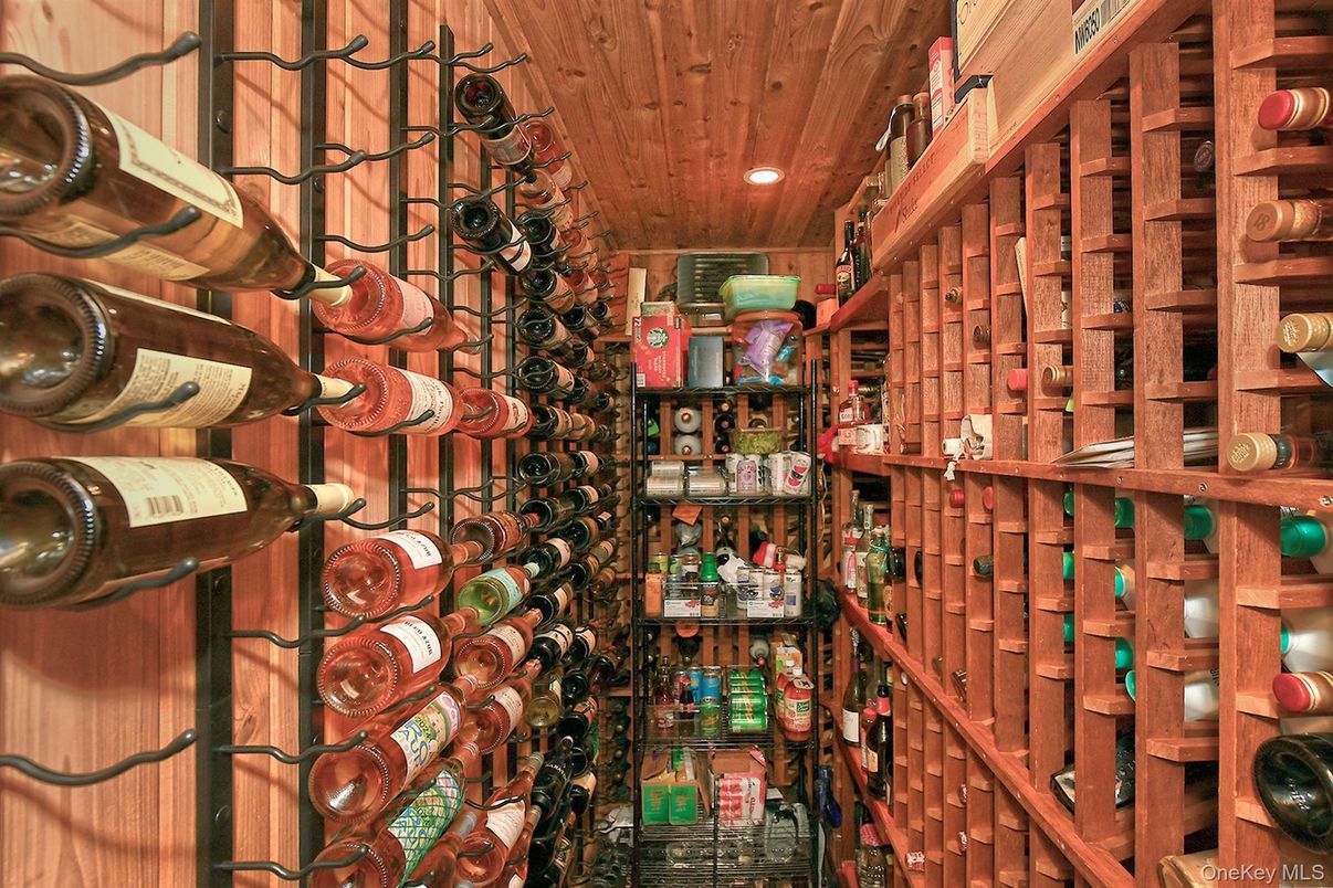 Interior, Recessed Lighting, Wine Storage, Wooden Ceilings