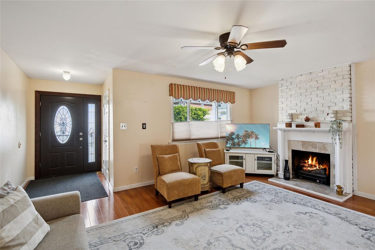 Fireplace, Interior, Wood Texture Flooring