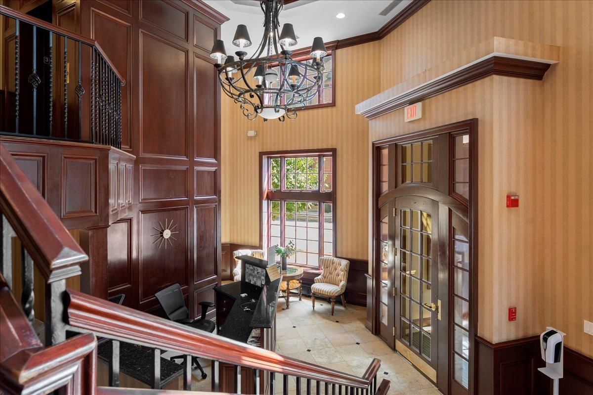 Chandelier, Interior, Recessed Lighting, Wooden Walls