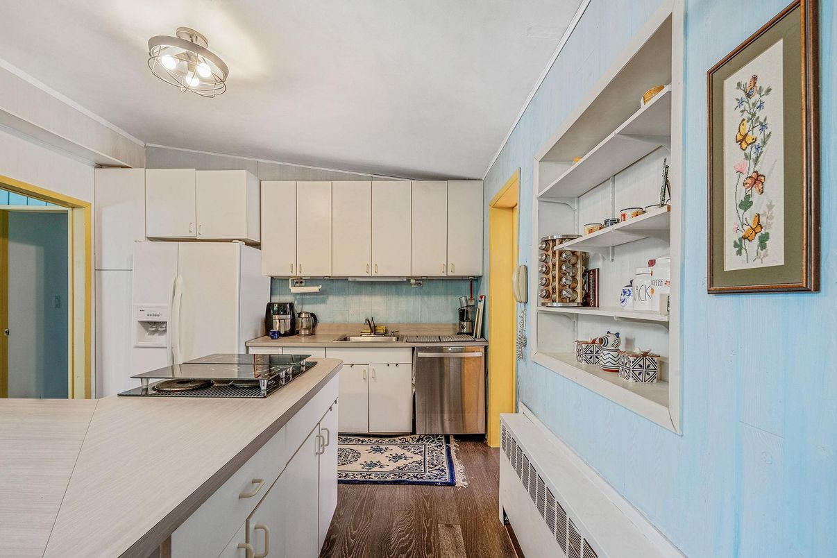 Interior, Kitchen, Wood Texture Flooring