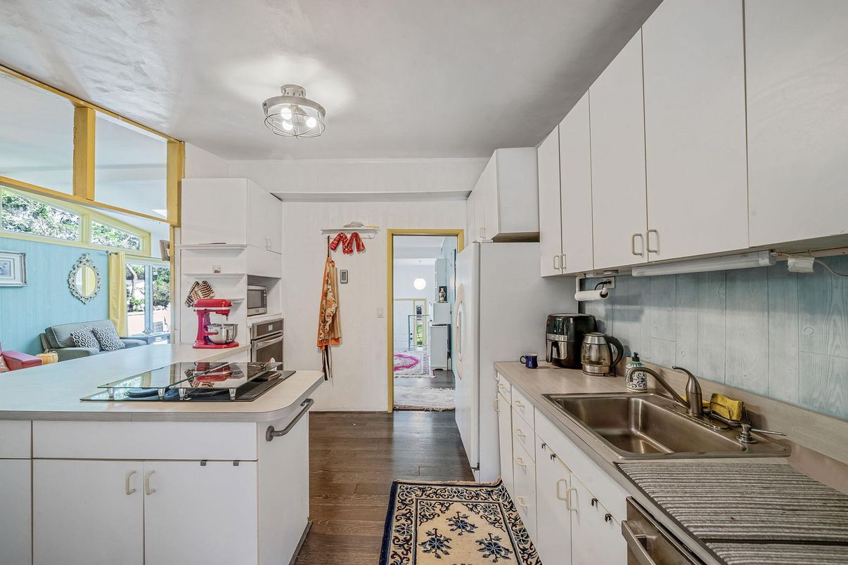 Interior, Kitchen, Wood Texture Flooring
