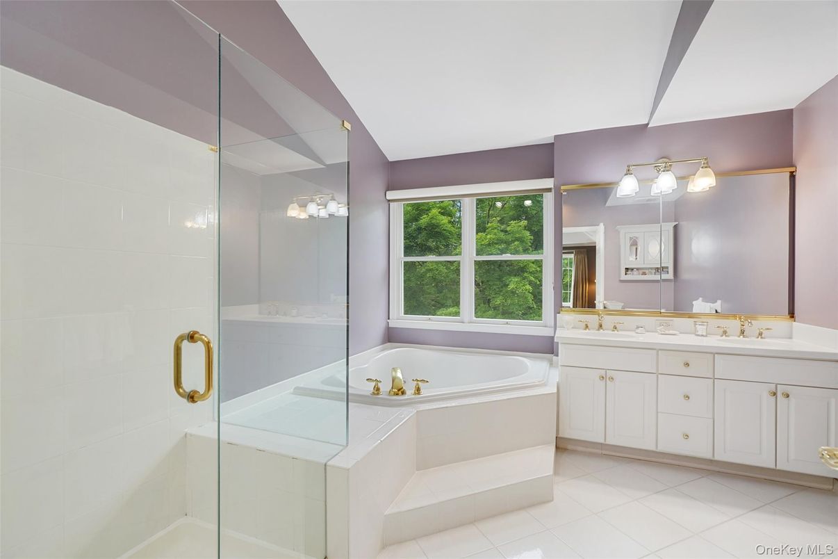 Bathroom, Dual Sink Vanities, Glass Shower, Interior