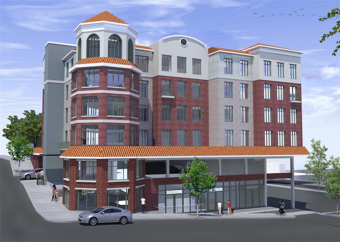 Exterior, Facade, Brick Facade, Condo Building