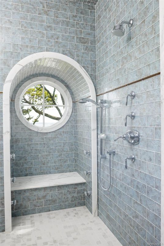 Bathroom, Glass Shower, Interior, Stone Walls