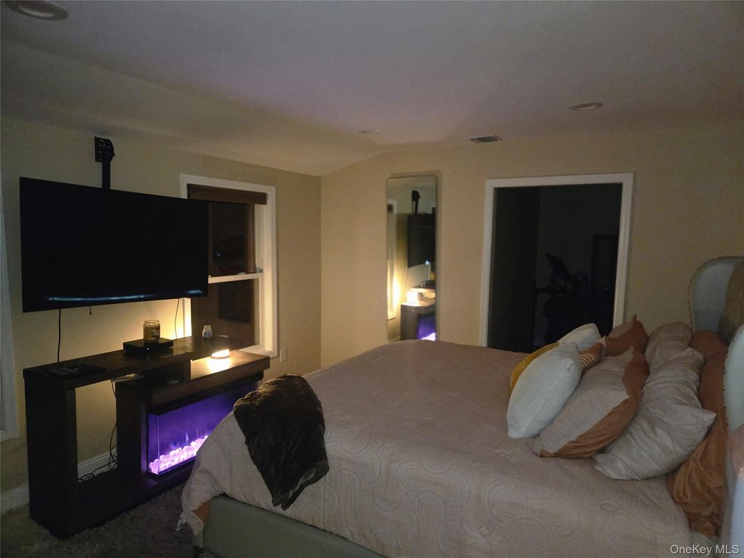 Bedroom, Fireplace, Interior