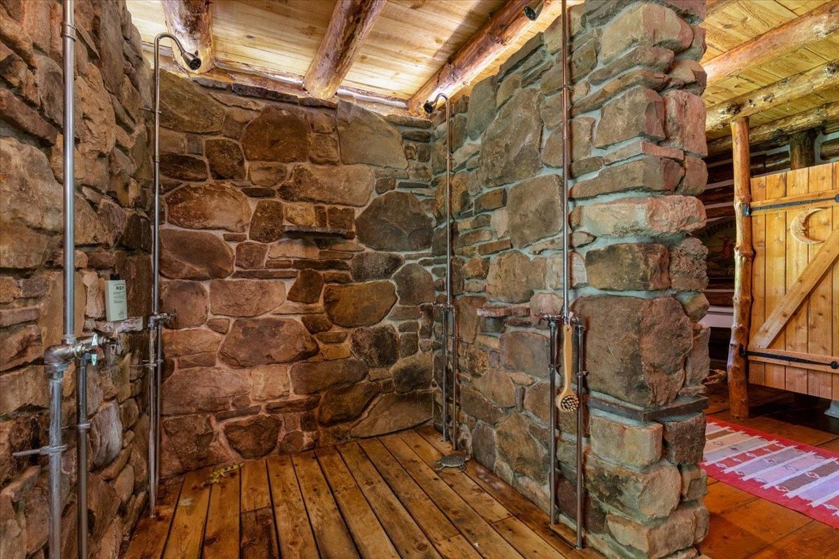 Interior, Stone Walls, Wooden Ceilings, Wood Texture Flooring
