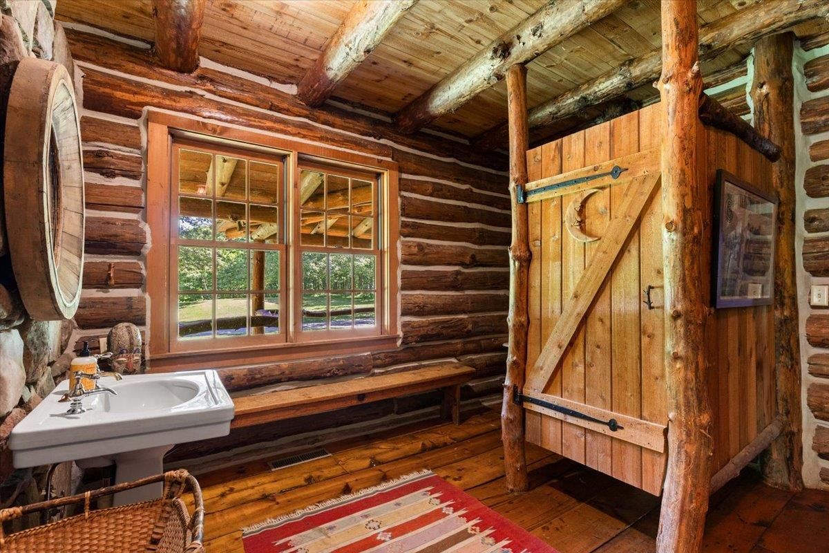 Bathroom, Interior, Wooden Beams, Wooden Ceilings, Wood Texture Flooring, Wooden Walls