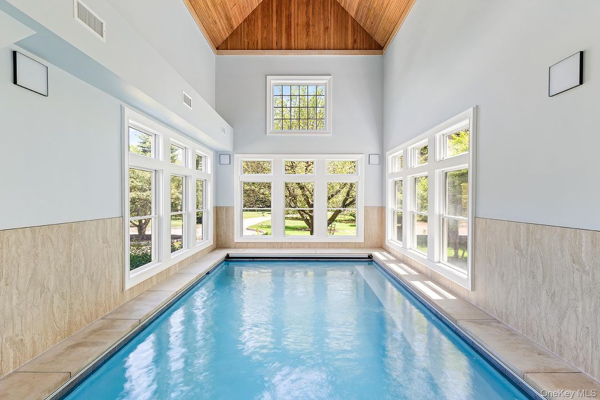 Interior, Pool, Wooden Ceilings