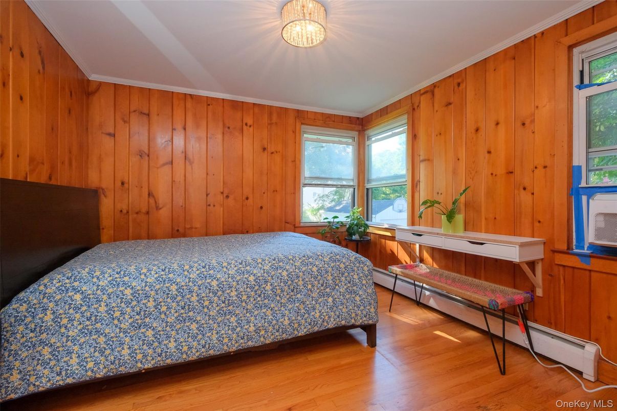 Bedroom, Interior, Wood Texture Flooring, Wooden Walls