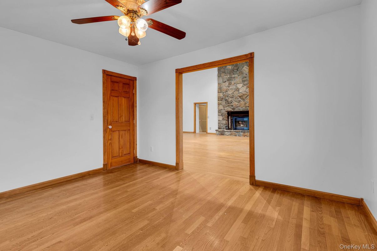 Empty room, Fireplace, Interior, Wood Texture Flooring