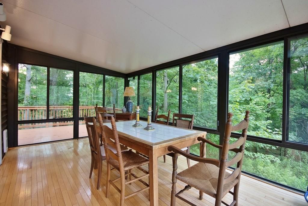 Dining room, Interior, Sun Room, Wood Texture Flooring