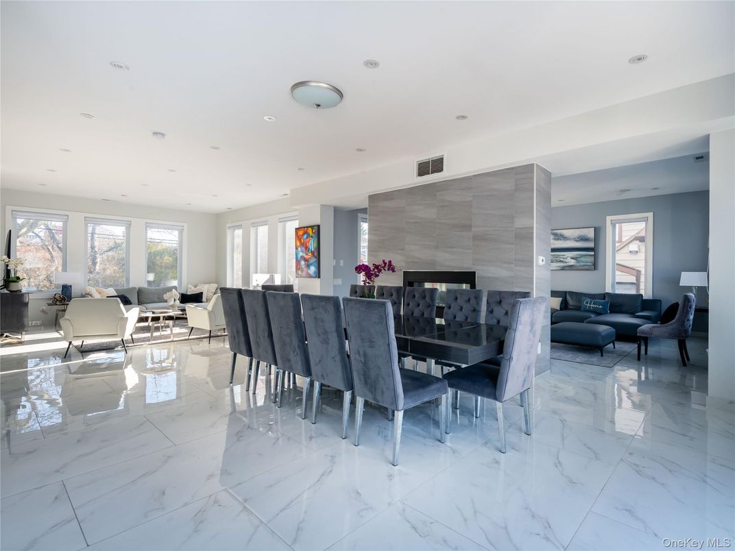 Dining room, Interior, Kitchen, Living room, Marble, Recessed Lighting