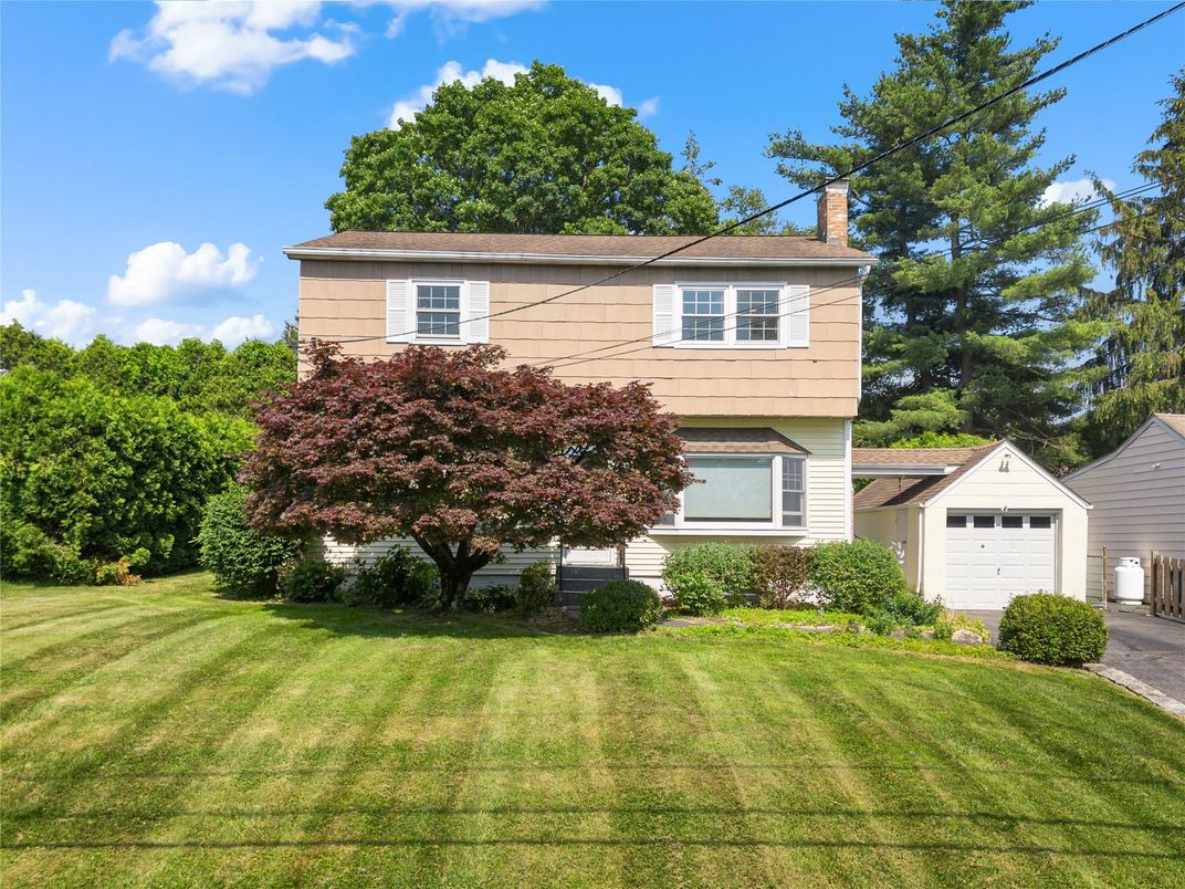 Backyard, Detached Garage, Exterior, Facade, Raised Ranch