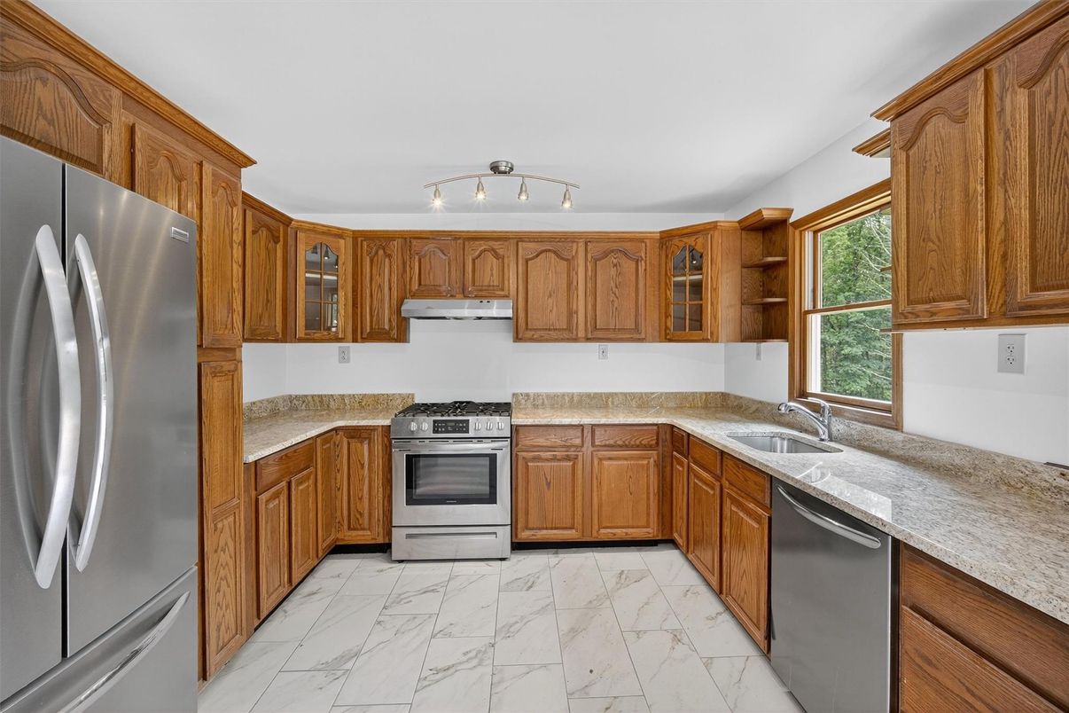 Interior, Kitchen, Marble, Stainless Steel Appliances