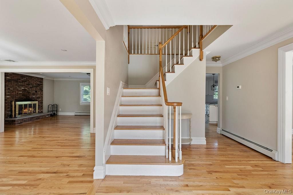 Fireplace, Interior, Recessed Lighting, Wood Texture Flooring
