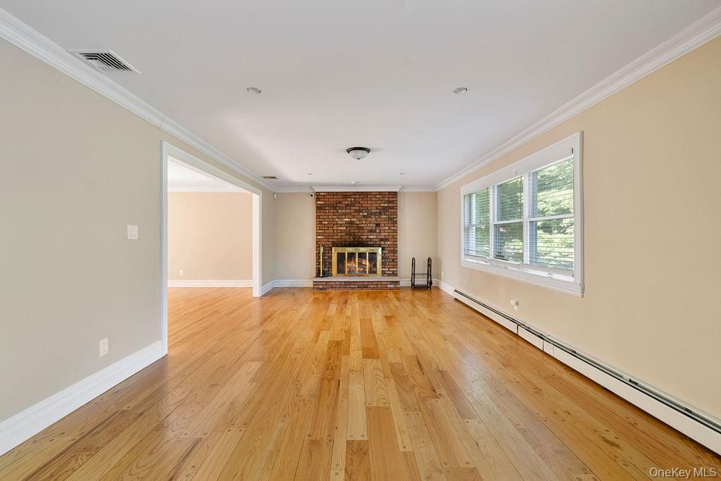 Empty room, Fireplace, Interior, Wood Texture Flooring