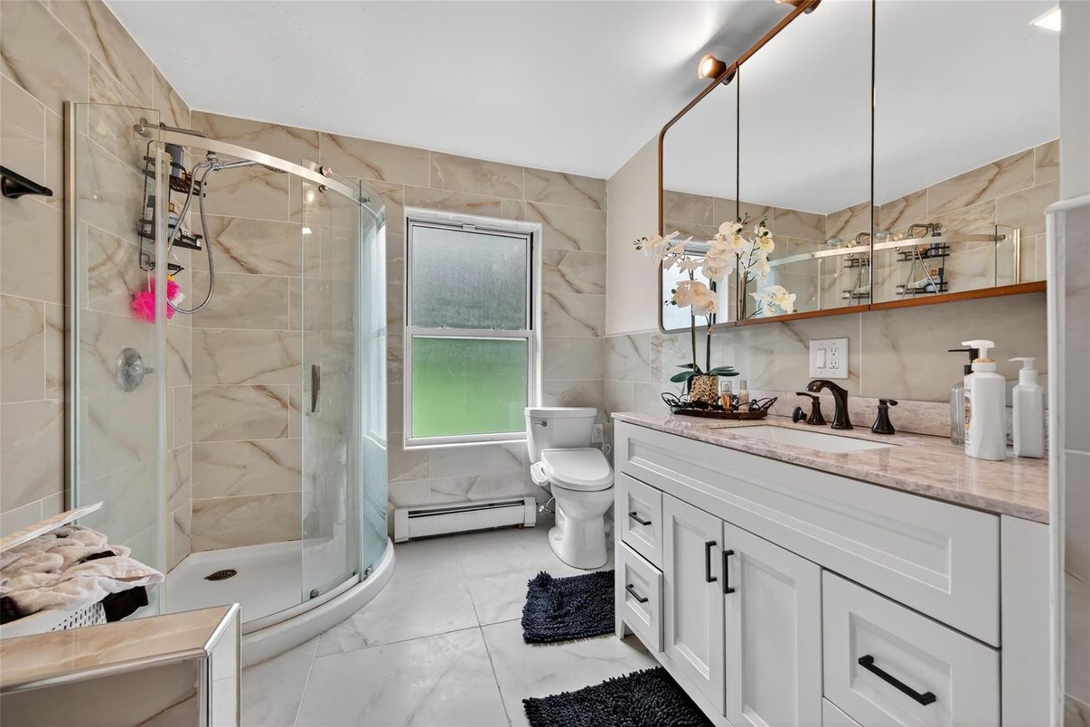Bathroom, Glass Shower, Interior, Marble, Marble Walls