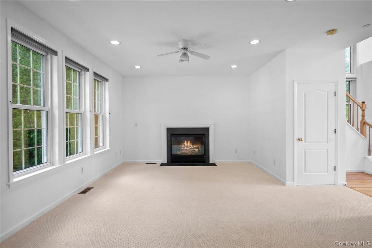 Empty room, Fireplace, Interior, Recessed Lighting