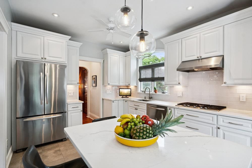 Interior, Kitchen, Pendant Lights, Recessed Lighting, Stainless Steel Appliances