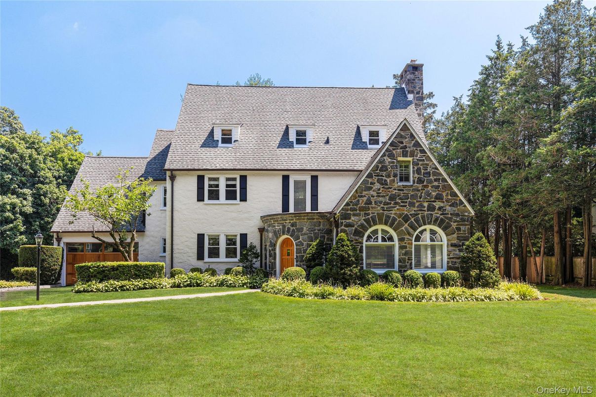 Attached, Backyard, Exterior, Facade, Tudor Revival