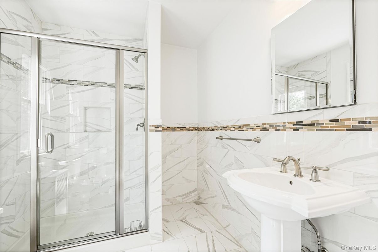 Bathroom, Glass Shower, Interior, Marble, Marble Walls