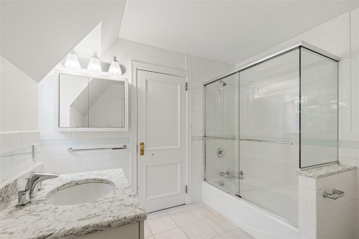 Bathroom, Dual Sink Vanities, Glass Shower, Interior